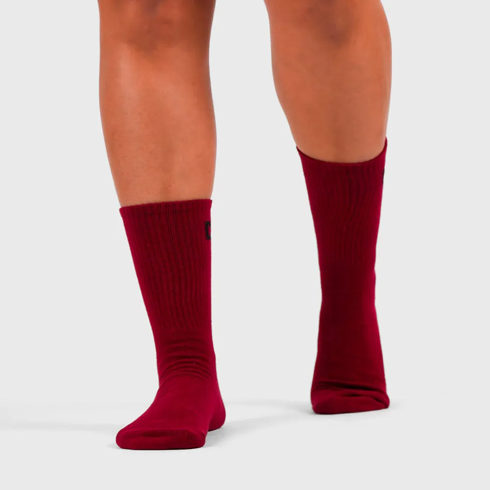 Northern Spirit - CROSSFIT® SOCKS MID-HEIGHT UNISEX SOCKS - CARMINE