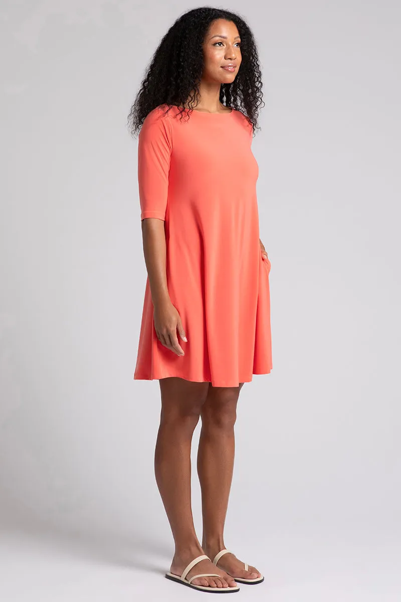 Nu Trapeze Dress | Coral