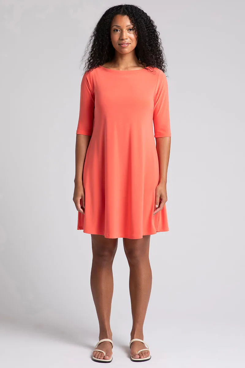 Nu Trapeze Dress | Coral