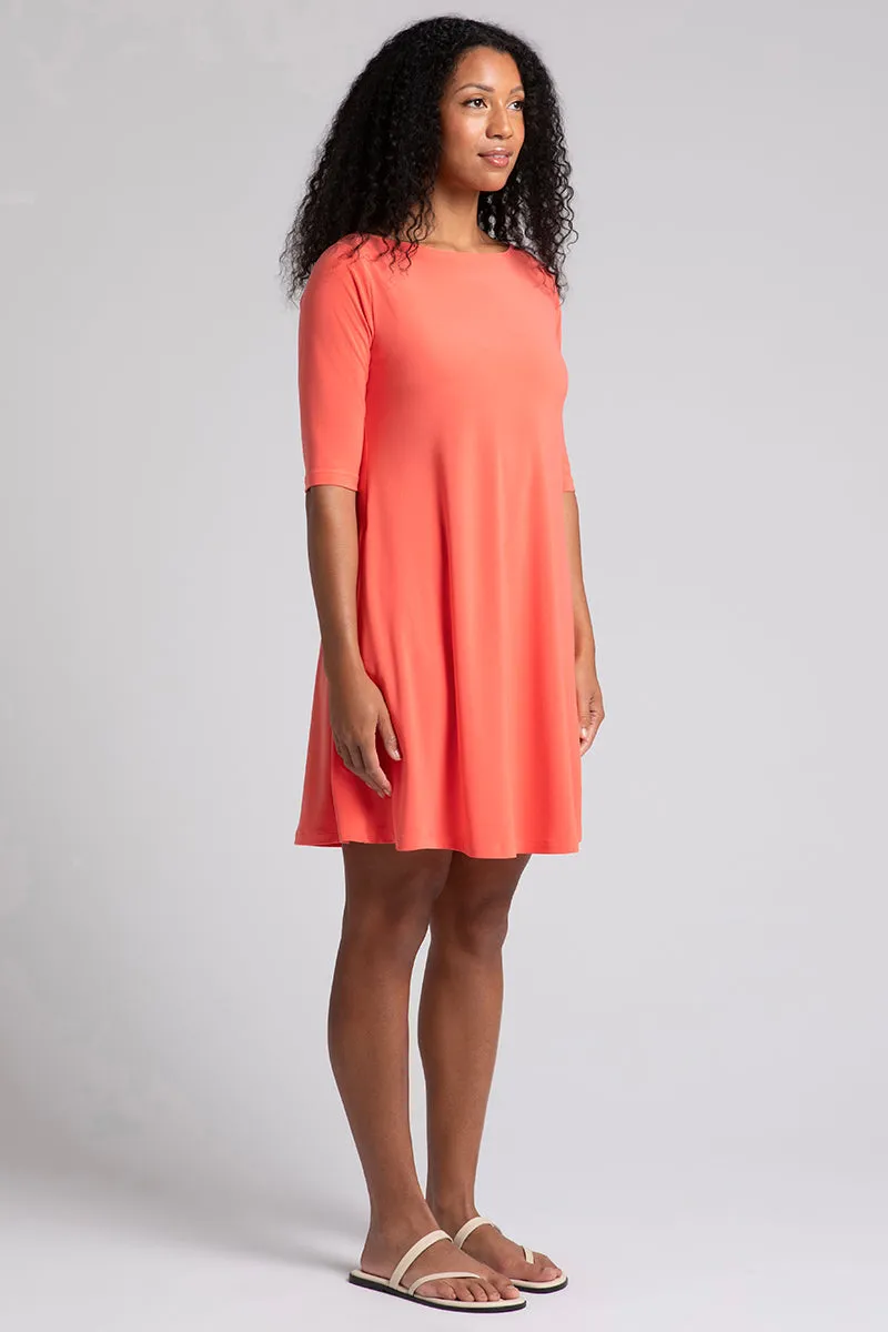 Nu Trapeze Dress | Coral