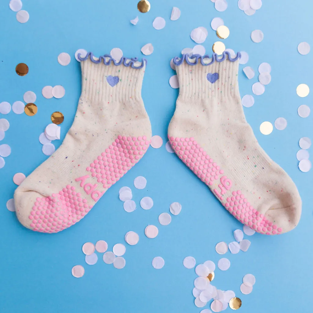 Pastel Ankle Frill Grippy Socks