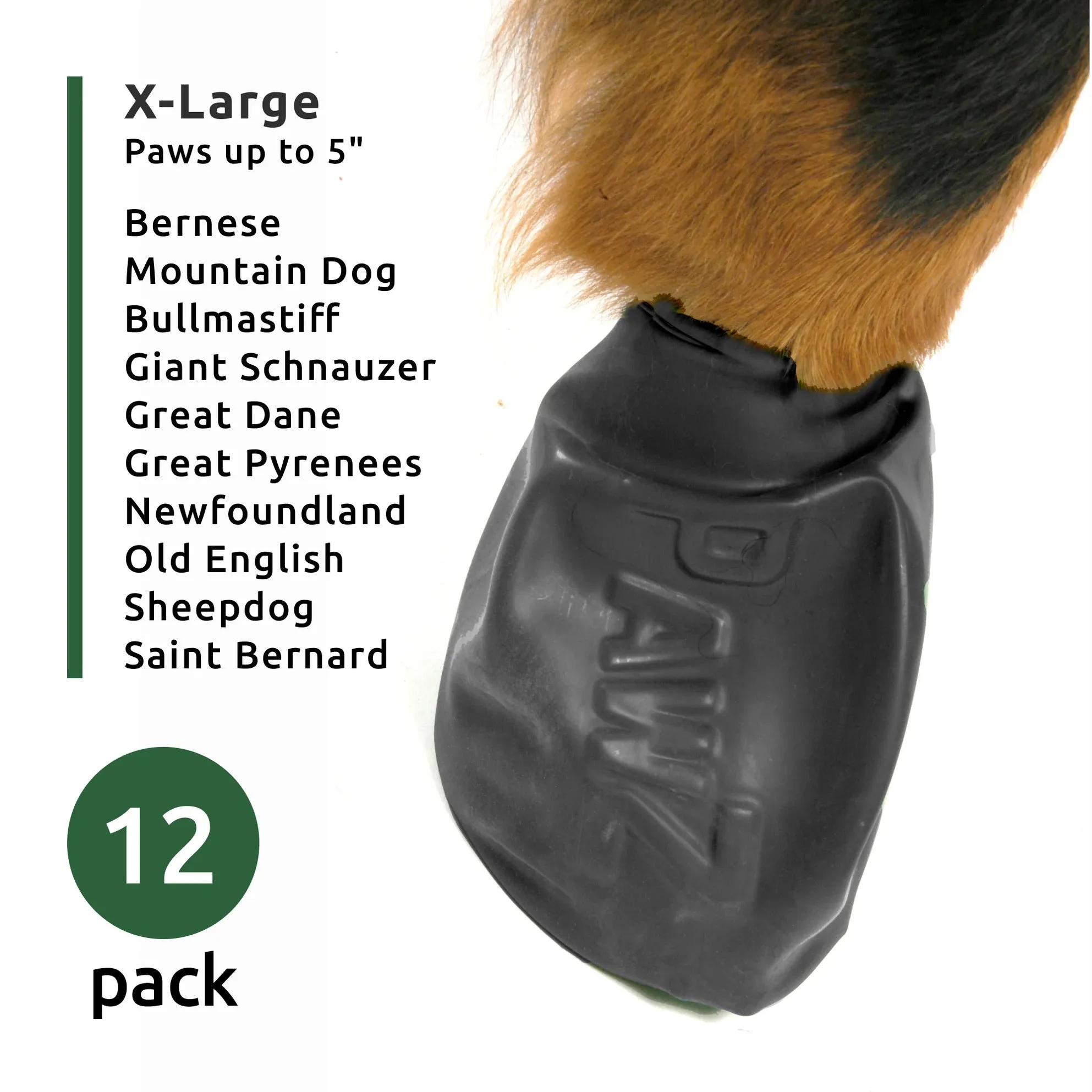 Pawz Boots - Black Rubber - Dog Boot