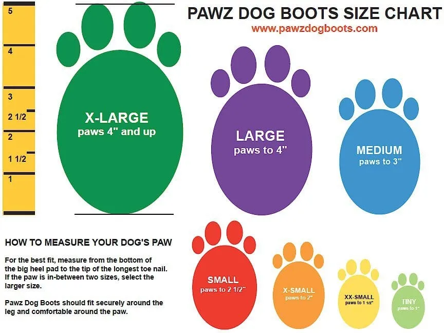 Pawz Waterproof Rubber Dog Boots