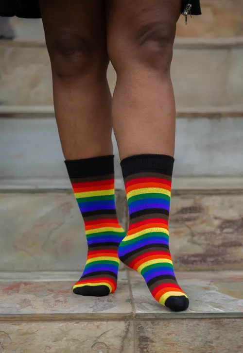 Philly Rainbow Crew Socks