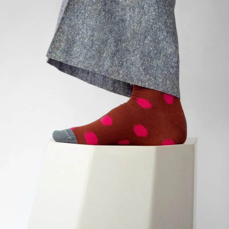 Polka Dot Sepia Socks