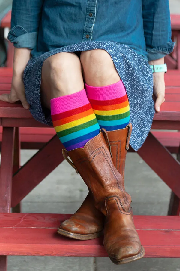 Pride Stripes Knee High Socks