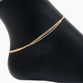 Radiance 3-Strand Anklet in Gold