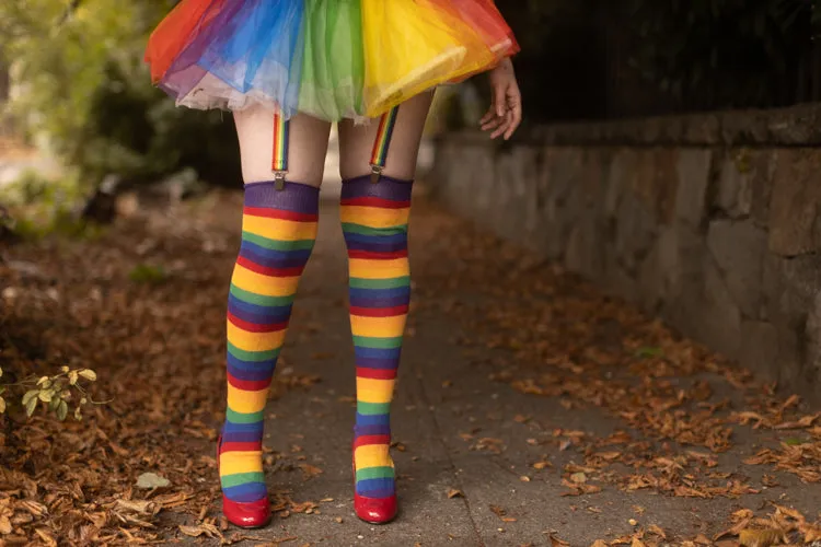 Rainbow Dreams Knee Socks - Classic Rainbow