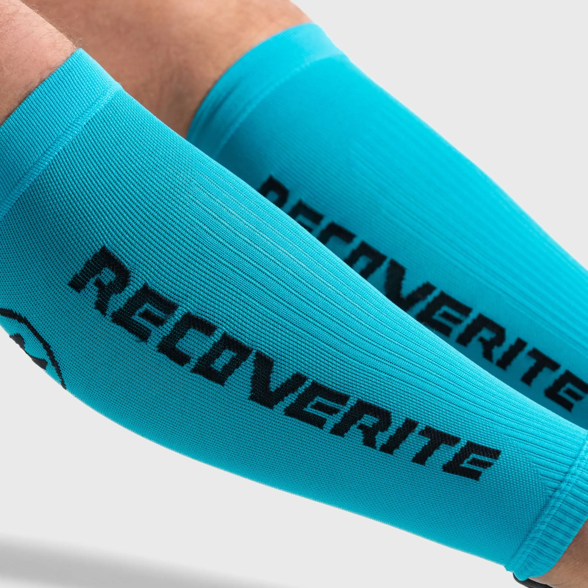 Recoverite - Blue Knit Calf Compression Sleeves