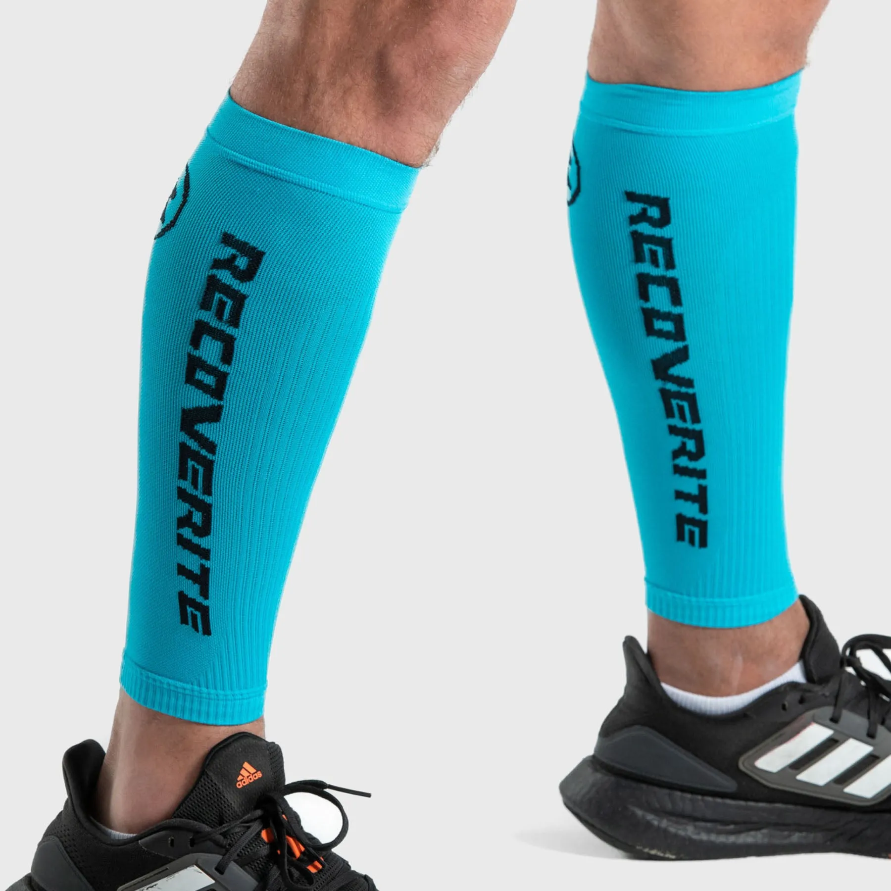 Recoverite - Blue Knit Calf Compression Sleeves