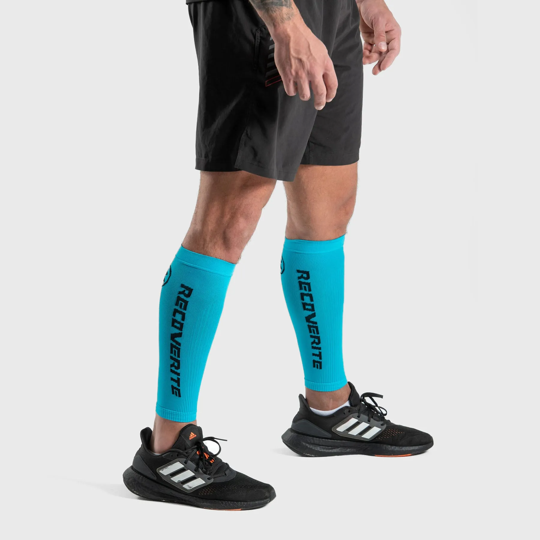 Recoverite - Blue Knit Calf Compression Sleeves