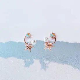 Rose Gold Snow Harmony Earrings