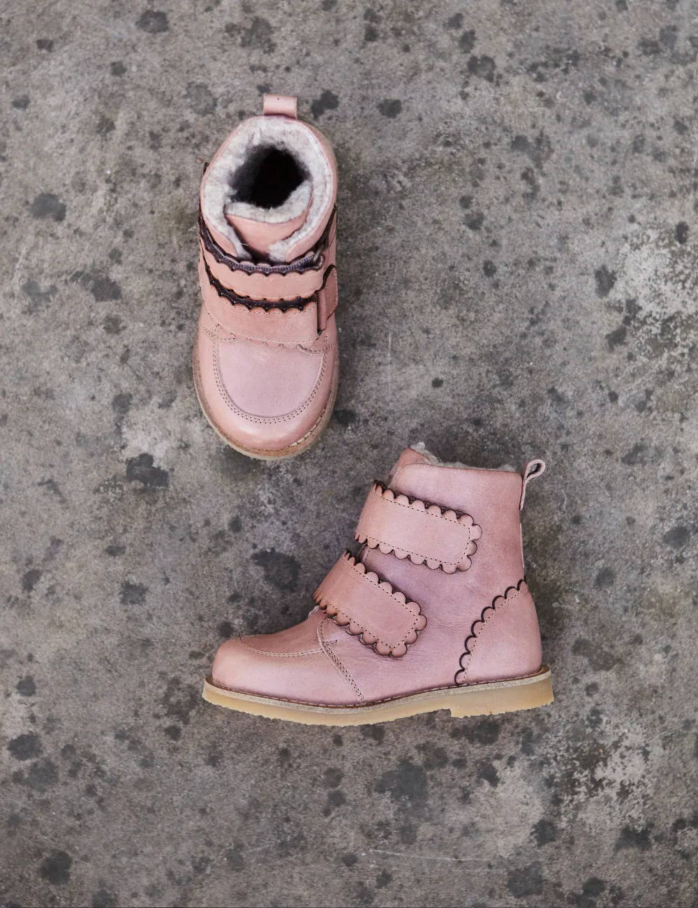 Scallop Winter Boot - Old rose