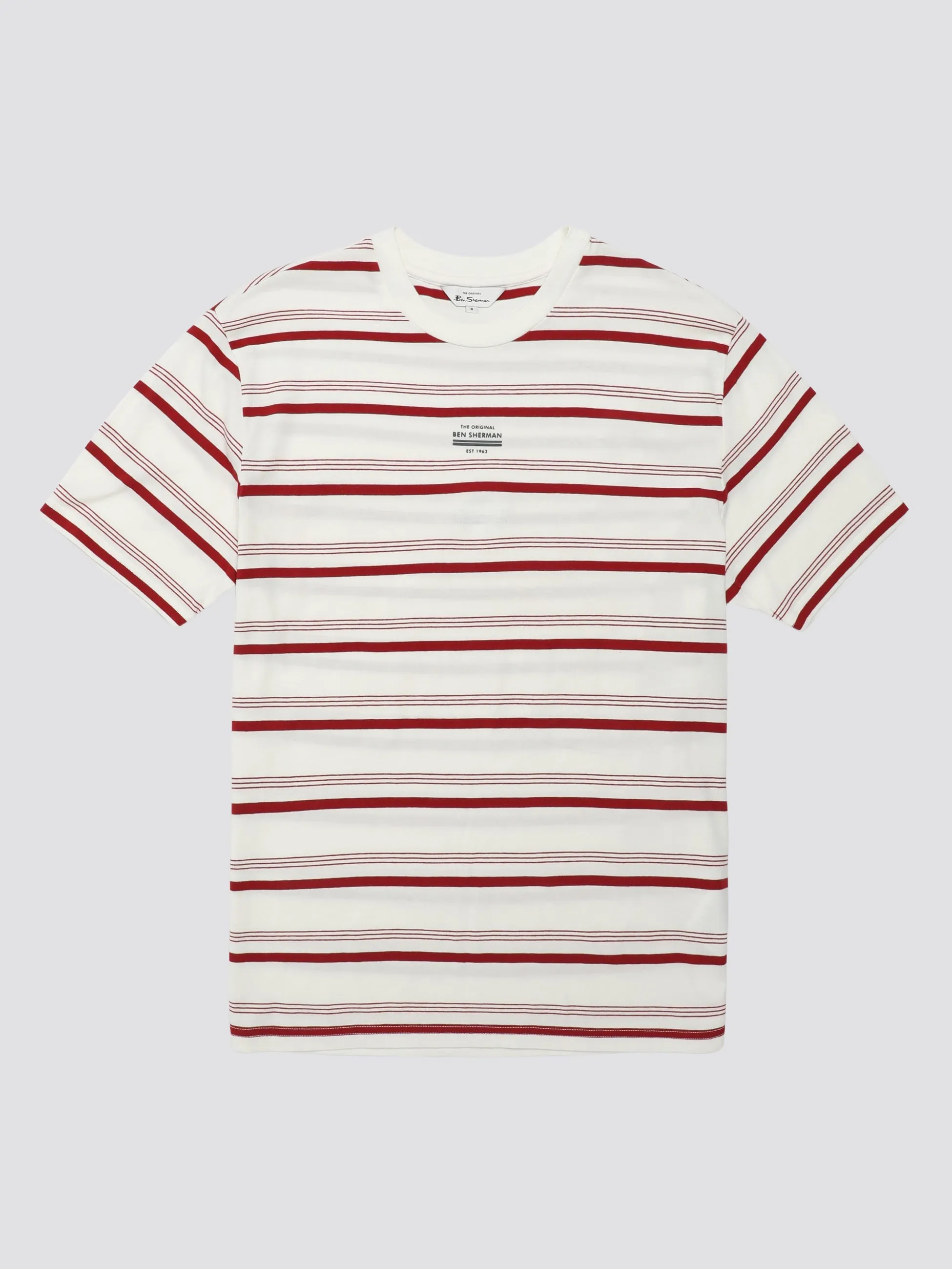 Signature Fine Stripe Tee - Snow White