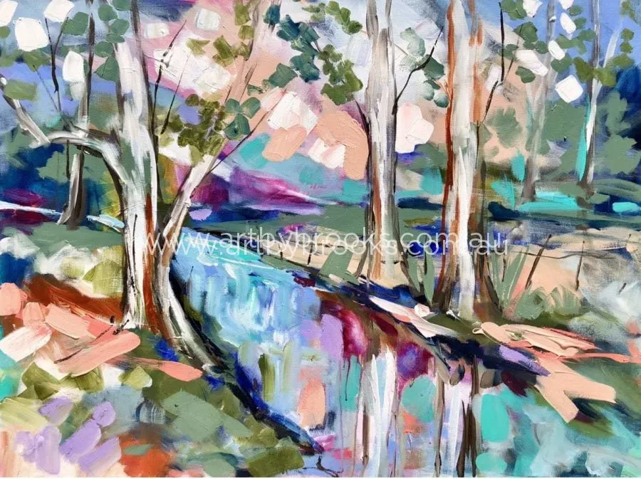 Snow gum  billabong - art print