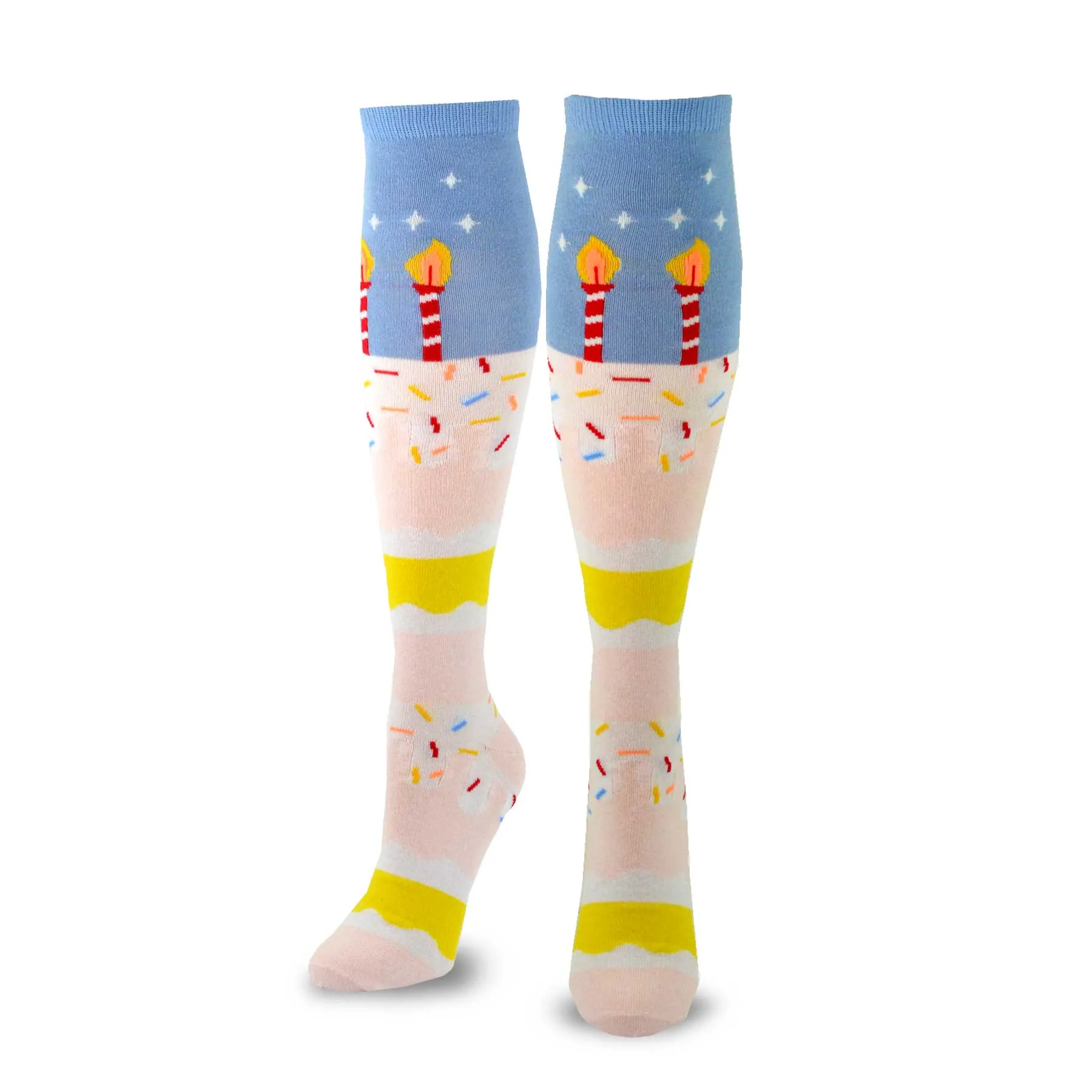 TeeHee Socks Women's Novelty Cotton Knee High Birthday 3-Pack (W1586)