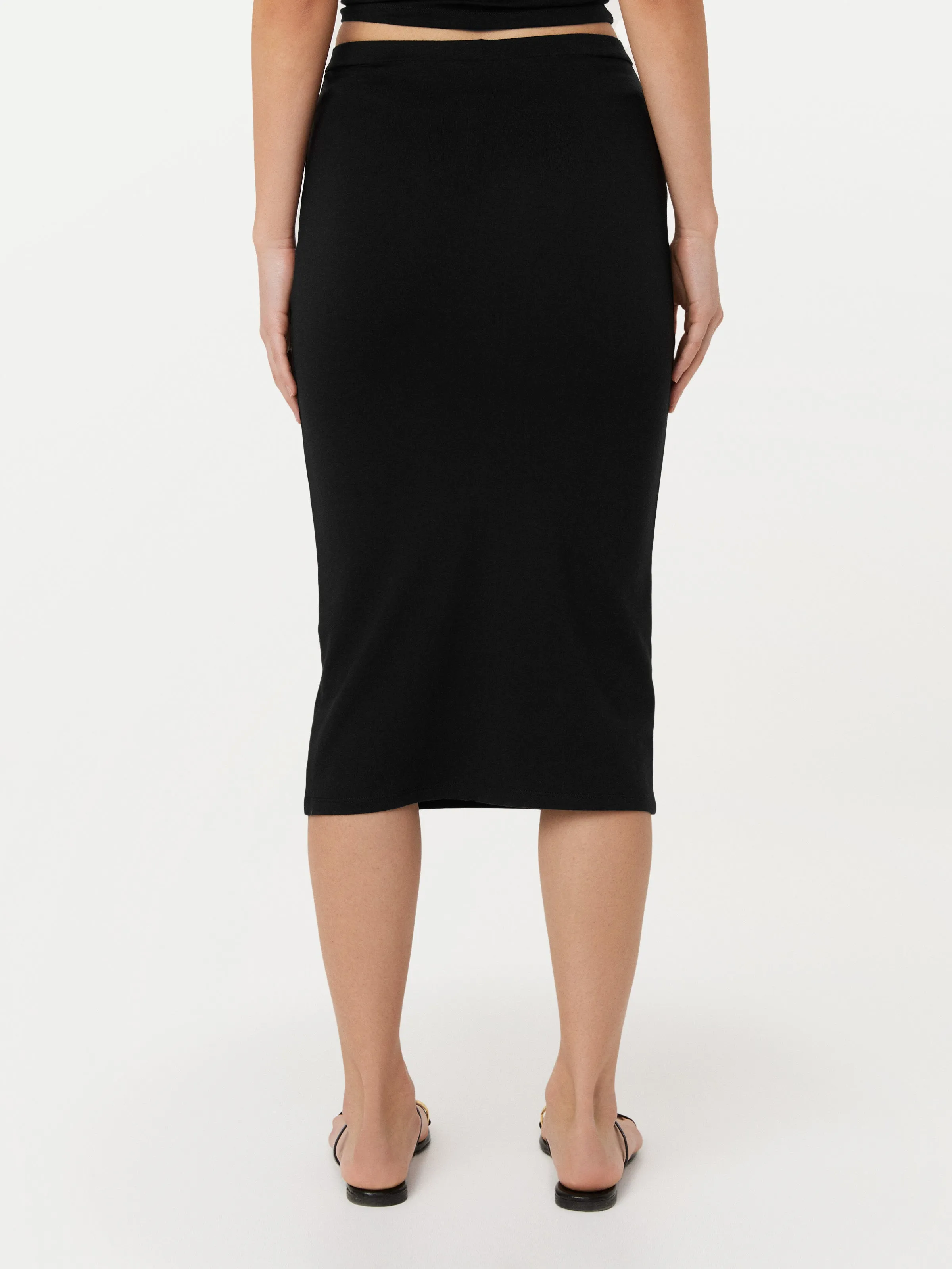 The Jersey Skirt in Washed Black