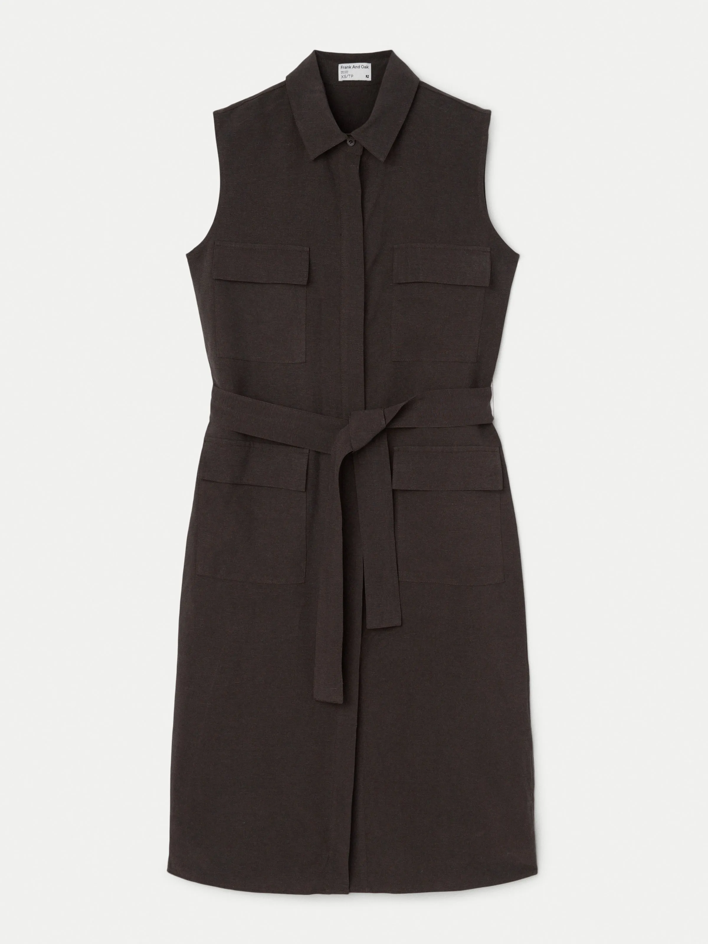 The Pocket Shirt Dress in Dark Chocolate