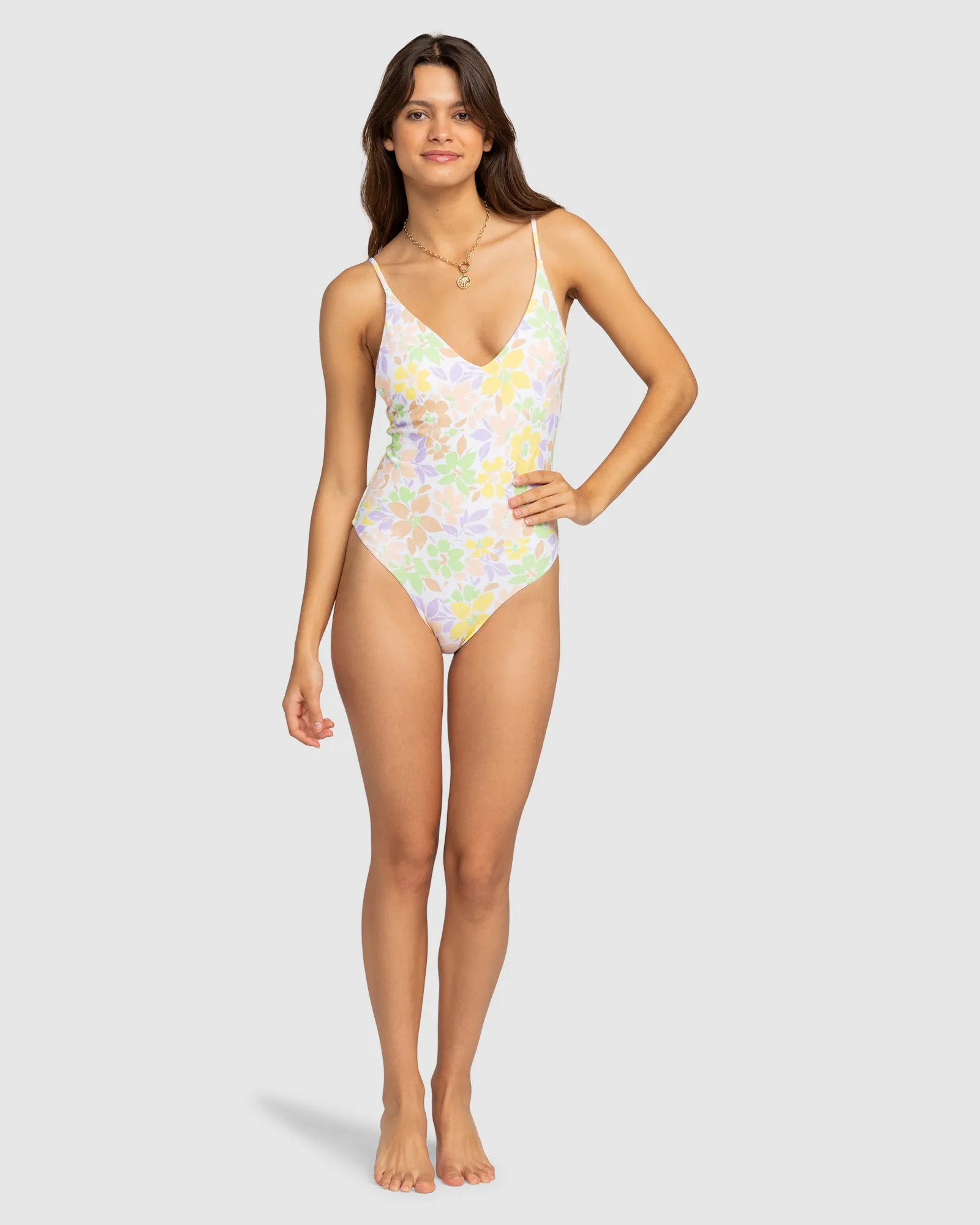 Womens Ephemere High Leg One-Piece Swimsuit